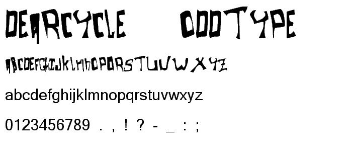 dearcycle   Oddtype font